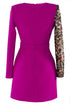Half Sequined V Neck Mini Dress